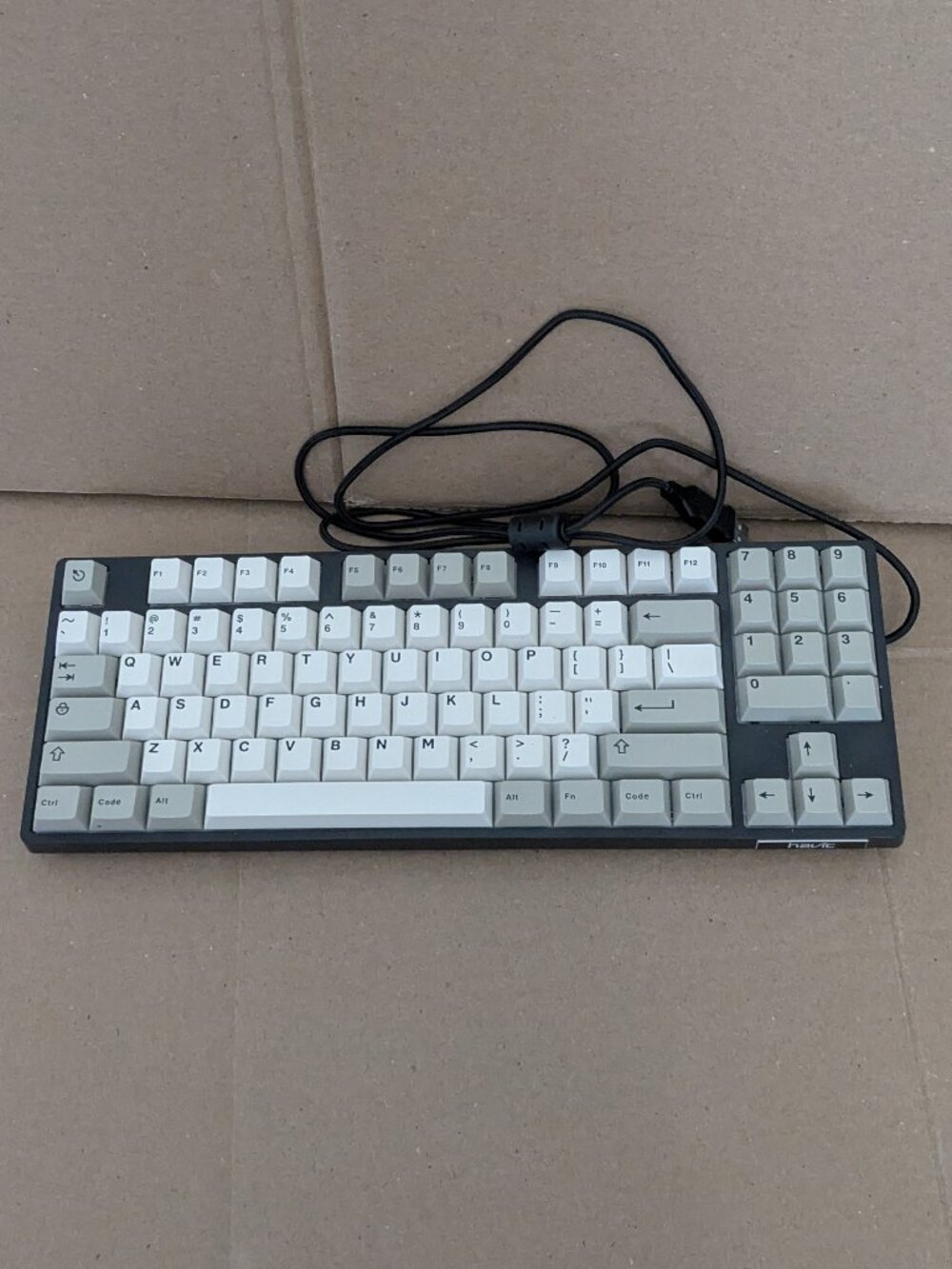 HAVIT KB487L Mechanical PC Keyboard Red Switch 89 Keys (Black, Gray, White)